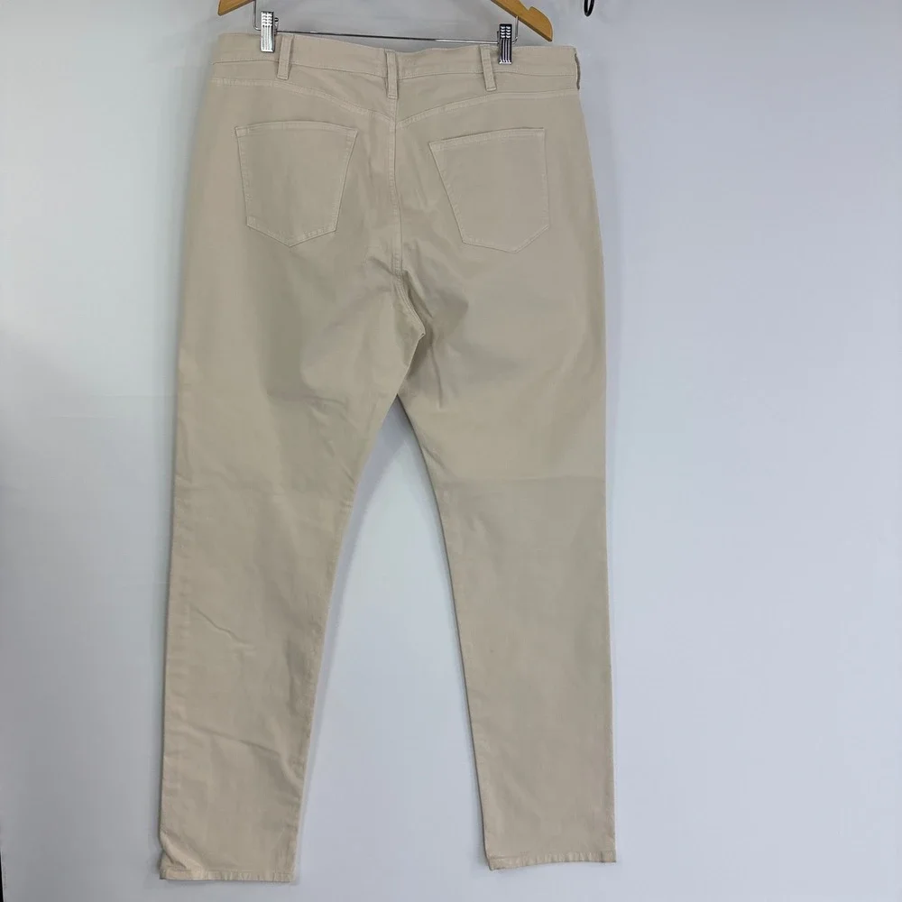 Huckberry Flint & Tinder 365 5-Pocket Pants Mens 38x34 Salt Cream Tapered Fit